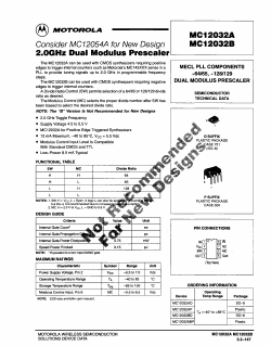 MC120328BP Datasheet PDF Motorola => Freescale