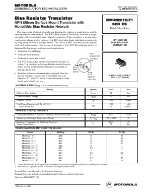 MMUN2214LT1 Datasheet PDF Motorola => Freescale