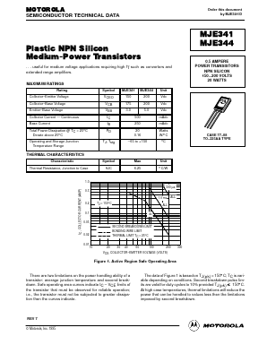MJE341 Datasheet PDF Motorola => Freescale