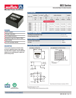 80304C Datasheet PDF Murata Power Solutions