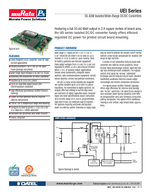 UEI-12/18-Q48N-C Datasheet PDF Murata Power Solutions
