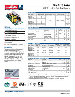 MVAB120-24 Datasheet PDF Murata Power Solutions