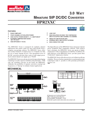 HPR205C Datasheet PDF Murata Power Solutions