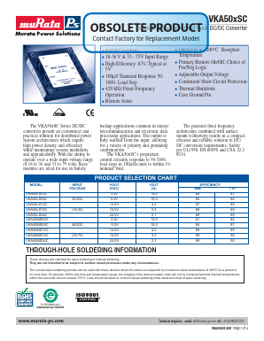 VKA50LS03C Datasheet PDF Murata Power Solutions