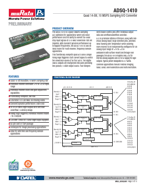 ADSQ-1410 Datasheet PDF Murata Power Solutions