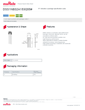 DSS1NB32A153Q55 Datasheet PDF Murata Manufacturing