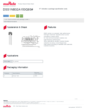 DSS1NB32A153Q93 Datasheet PDF Murata Manufacturing
