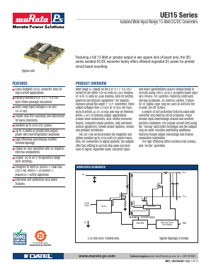 UEI15-120-Q12P-C Datasheet PDF Murata Manufacturing