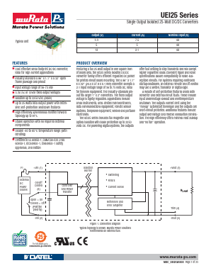 UEI25-120 Datasheet PDF Murata Manufacturing