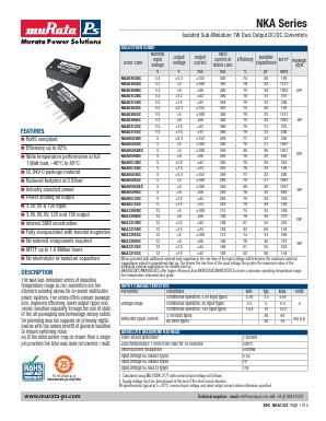 NKA1205DC Datasheet PDF Murata Manufacturing