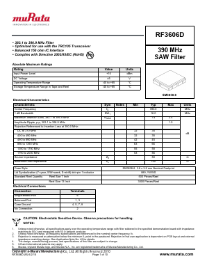 RF3606D Datasheet PDF Murata Manufacturing