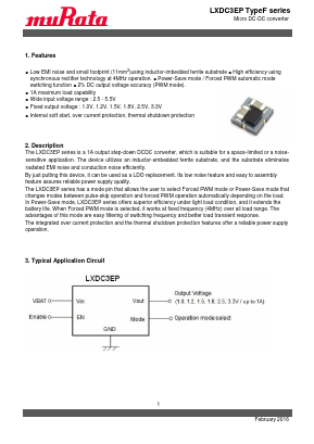 LXDC3EP25F-265 Datasheet PDF Murata Manufacturing