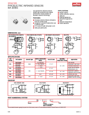 IRA-E410S1 Datasheet PDF Murata Manufacturing