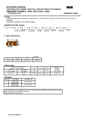 GNM1M2R61C224ME18 Datasheet PDF Murata Manufacturing