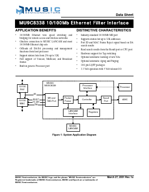 MU9C8338 Datasheet PDF Music Semiconductors