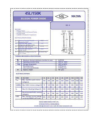 150KR120 Datasheet PDF Naina Semiconductor ltd.