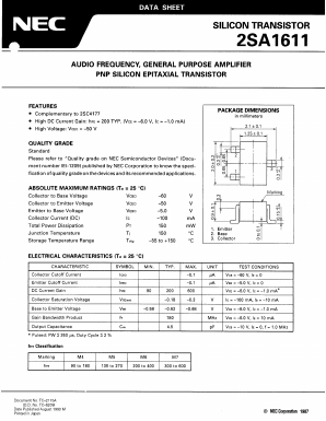 2SA1611-T1 Datasheet PDF NEC => Renesas Technology