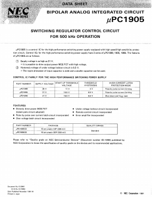 UPC1905GS-T1 Datasheet PDF NEC => Renesas Technology