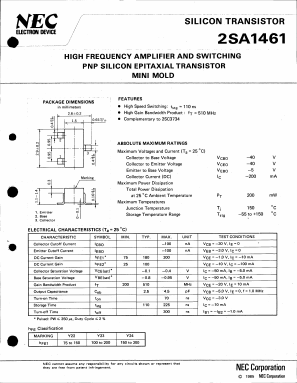 A1461 Datasheet PDF NEC => Renesas Technology