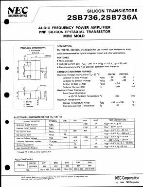 B736A Datasheet PDF NEC => Renesas Technology
