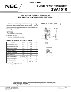 A1010 Datasheet PDF NEC => Renesas Technology