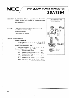A1394M Datasheet PDF NEC => Renesas Technology