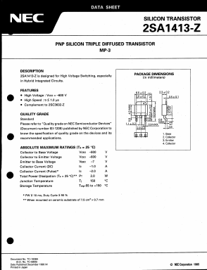 2SA1413 Datasheet PDF NEC => Renesas Technology