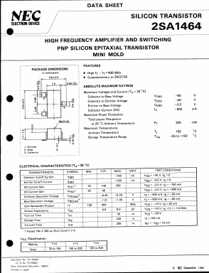 2SA1464 Datasheet PDF NEC => Renesas Technology