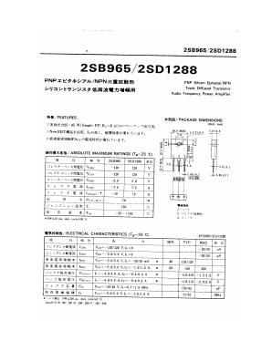 2SB965 Datasheet PDF NEC => Renesas Technology