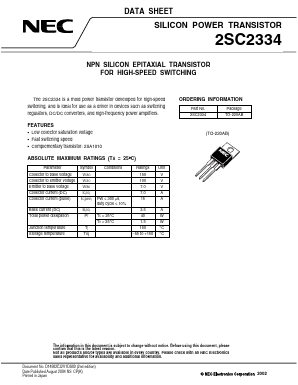 2SC2334-M Datasheet PDF NEC => Renesas Technology