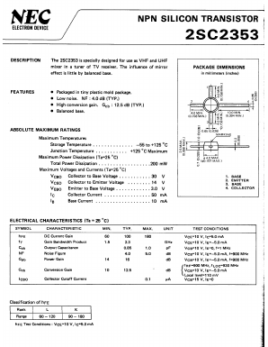 C2353 Datasheet PDF NEC => Renesas Technology