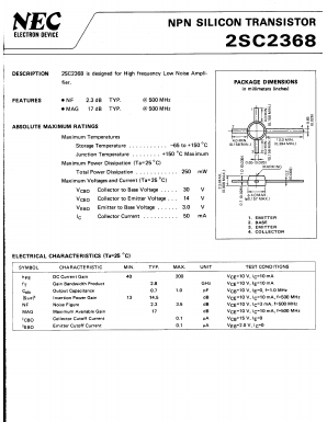 C2368 Datasheet PDF NEC => Renesas Technology