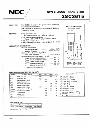 2SC3615 Datasheet PDF NEC => Renesas Technology