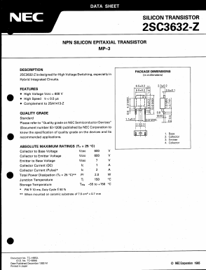 2SC3632-ZK Datasheet PDF NEC => Renesas Technology