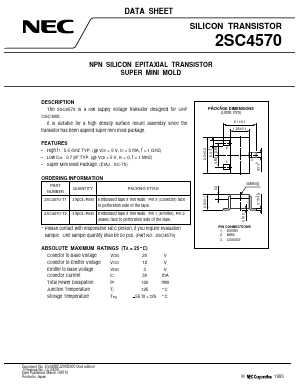 2SC4570 Datasheet PDF NEC => Renesas Technology