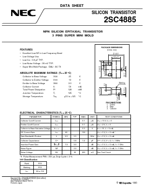 2SC4885 Datasheet PDF NEC => Renesas Technology