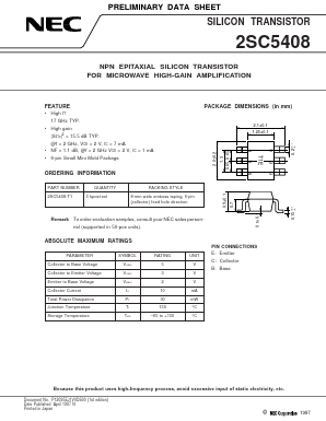C5408 Datasheet PDF NEC => Renesas Technology