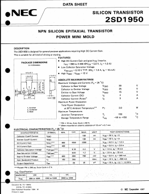2SD1950-T1 Datasheet PDF NEC => Renesas Technology