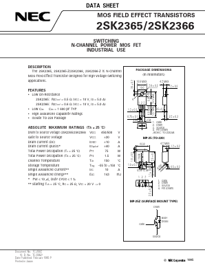 K2365 Datasheet PDF NEC => Renesas Technology