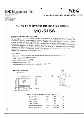 MC-5156 Datasheet PDF NEC => Renesas Technology