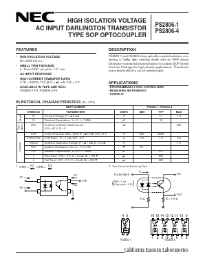 PS2806 Datasheet PDF NEC => Renesas Technology