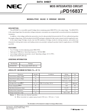 UPD16837GS Datasheet PDF NEC => Renesas Technology