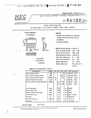 UPA1552H Datasheet PDF NEC => Renesas Technology
