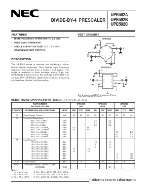 UPB582C Datasheet PDF NEC => Renesas Technology