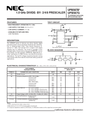 UPB587G Datasheet PDF NEC => Renesas Technology