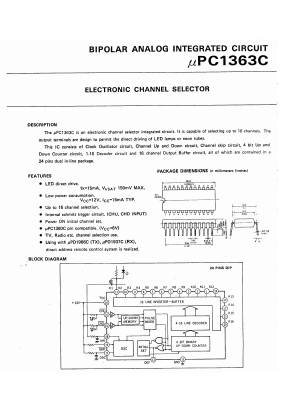 UPC1363C Datasheet PDF NEC => Renesas Technology