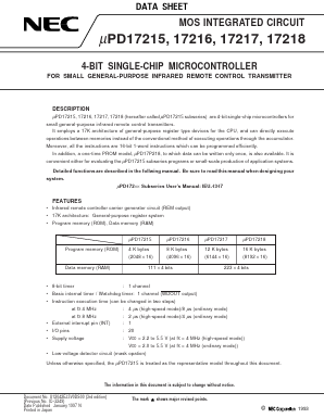 UPD17218CT Datasheet PDF NEC => Renesas Technology