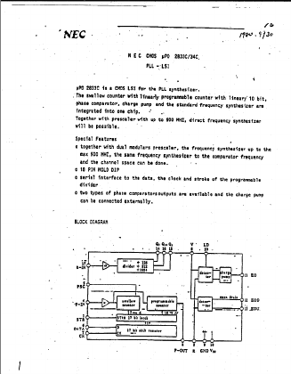 UPD2833C Datasheet PDF NEC => Renesas Technology