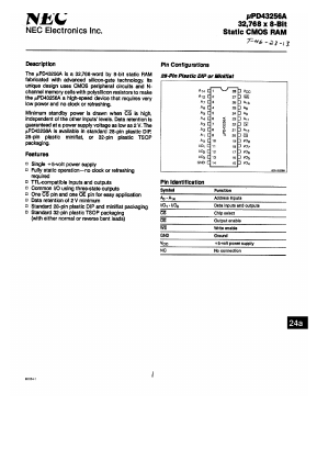 UPD43256AGXM-12LL Datasheet PDF NEC => Renesas Technology