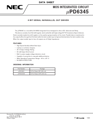 UPD6345GS-T2 Datasheet PDF NEC => Renesas Technology